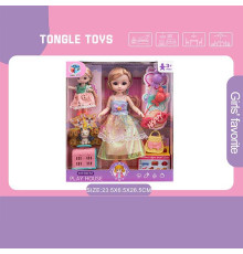 Набір ляльок 6688-29 (54) 2 ляльки, висота: 22 см та 10 см, імітація скляних очей, шарнірні суглоби, аксесуари, улюбленці, в коробці