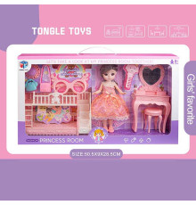 Лялька 6688-18 (24) 22 см, імітація скляних очей, шарнірні суглоби, аксесуари, меблі, в коробці