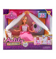 Лялька 616328 (12) висота - 31 см, шарнірні суглоби, гумова голова, ліжко, аксесуари, в коробці