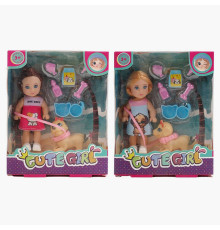 Лялька GN 686 A1 (192/2) 2 види, висота: 11,5 см, аксесуари, песик, знімний одяг, в коробці