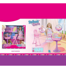 Лялька WG 176 (36/2) висота: 30см, пупсик, аксесуари, знімний одяг, столик для годування, ліжечко, в коробці