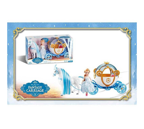 Лялька 118 A (28/2) 15 см, карета, поні, звуки, поні ходить, рухливі елементи, на батарейках, в коробці