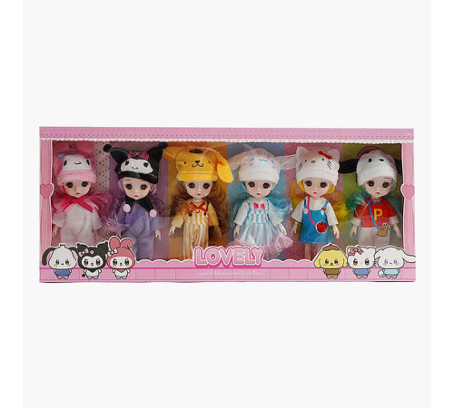 Набір ляльок XD 113 (60/2) висота - 17 см, знімний одяг, знімне взуття, рухомі елементи, в коробці