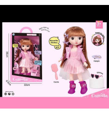 Лялька A 923 A (24/2) висота: 30 см, шарнірні суглоби, імітація скляних очей, аксесуари, гребінець, в коробці