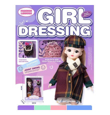 Лялька Q-A 36 (72/2) висота - 30 см, тіло — пластик, голова — гума, шарнірні з’єднання суглобів, знімне взуття, змінний одяг, аксесуари, в коробці