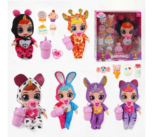Лялька 216 A2 (72/2) 6 видів, в коробці, гумова, висота 20 см, говорить, сміється, плаче, знімний одяг, рухливі кінцівки, пляшечка, пустушка, аксесуари, ВИДАЄТЬСЯ ТІЛЬКИ МІКС ВИДІВ