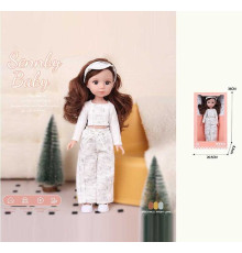 Лялька MN 334 (48) висота: 34 см, імітація скляних очей, взуття, в коробці