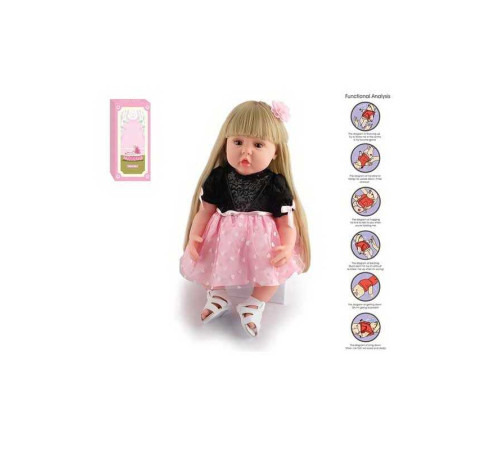 Лялька AFD 8866-3 S (12) висота: 52 см, функціональна, гумова, звуки, прошите волосся, аксесуари, в коробці