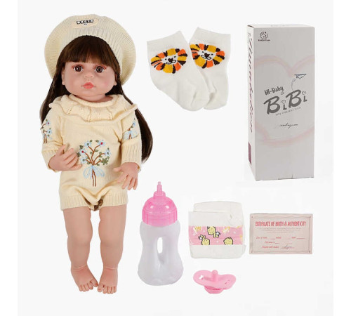 Лялька XBY 6610 (12) звуки, висота 52 см, гумова, пляшечка, памперс, соска, шапочка, шкарпетки, в коробці – в наличии! Купите сейчас у KAZKOVA