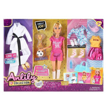 Лялька 616090 (18) висота 30 см, знімний одяг, шарнірні суглоби, змінний одяг, аксесуари, в коробці
