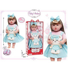 Лялька A 919 A (12/2) гумова, висота - 52 см, прошите волосся, рухомі кінцівки, щітка для волосся, взуття, в коробці