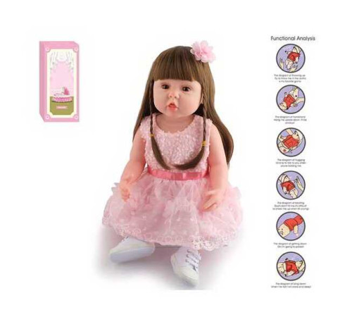 Лялька AFD 8866-8 S (12) висота: 52 см, функціональна, гумова, звуки, прошите волосся, аксесуари, в коробці