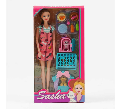 Лялька 51816 (60/2) висота 30 см, 3 домашні улюбленці, знімний одяг та взуття, в коробці