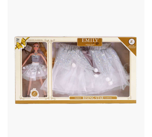 Лялька QJ 069 A (12/2) висота 30 см, спідничка для дівчинки у наборі, в коробці