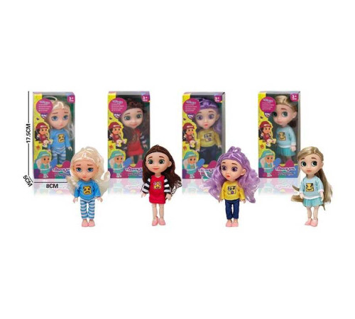 Лялька LK 1437 (360) 4 види, висота - 16 см, в коробці, ВИДАЄТЬСЯ ТІЛЬКИ МІКС ВИДІВ