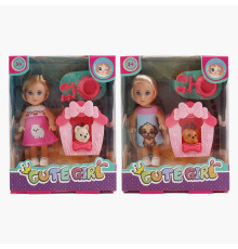 Лялька GN 686 A2 (192/2) 2 види, висота: 11,5 см, аксесуари, песик, будка, знімний одяг, в коробці