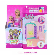 Лялька WG 210 (36/2) висота 30 см, аксесуари, пупсик, гойдалка, в коробці