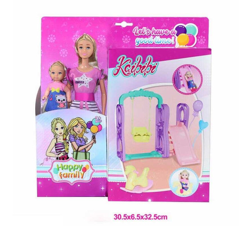 Лялька WG 210 (36/2) висота 30 см, аксесуари, пупсик, гойдалка, в коробці