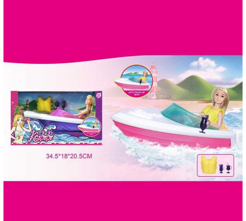 Лялька WG 243 (20/2) човен, рятувальний жилет, аксесуари, висота ляльки 30 см, в коробці – в наличии! Купите сейчас у KAZKOVA