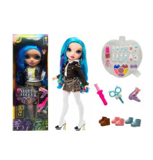 Лялька TK 2327 (24/2) висота 57см, рухливі кінцівки та голова, знімний одяг та взуття, накладні нігті, лак, 2 каблучки, фен, стайлер, в коробці