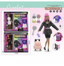 Лялька WX 278-1 (36/2) 2 види, 30 см, аксесуари, рюкзак, шарнірні суглоби, знімний одяг, гребінець, прошите волосся, в коробці