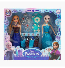 Набір ляльок 669 Y2 (48/2) 2 ляльки, 27 см, знімний одяг, рухомі кінцівки, сережки на кліпсах, аксесуари, в коробці