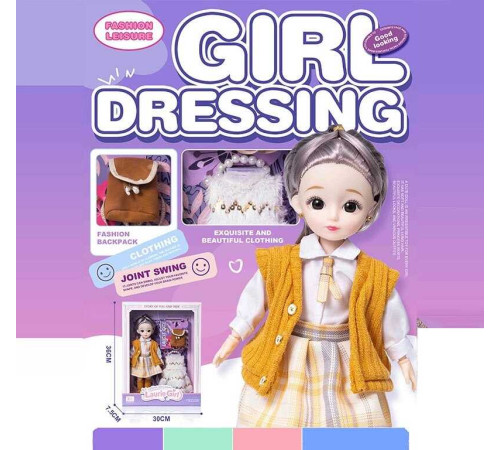 Лялька Q-A 23 (72/2) висота - 30 см, тіло — пластик, голова — гума, шарнірні з’єднання суглобів, знімне взуття, змінний одяг, аксесуари, в коробці – в наличии! Купите сейчас у KAZKOVA