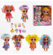 Лялька 213 A (72/2) 6 видів, висота 22 см, підсвічування, весела пісенька, гумова голова і кінцівки, знімний одяг, знімне взуття, аксесуари, в коробці, ВИДАЄТЬСЯ ТІЛЬКИ МІКС ВИДІВ