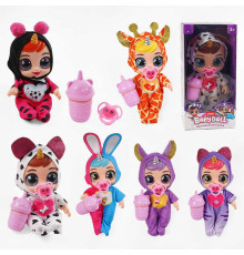 Лялька 218 (72/2) 6 видів, гумова, висота 27 см, говорить, сміється, плаче, знімний одяг, рухливі кінцівки, пляшечка, в коробці, ВИДАЄТЬСЯ ТІЛЬКИ МІКС ВИДІВ