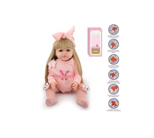 Лялька AFD 8866-31 S (12) висота: 52 см, функціональна, гумова, звуки, прошите волосся, аксесуари, в коробці