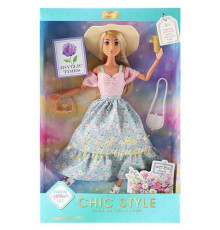 Лялька 616589 (36) висота 30 см, шарнірні суглоби, знімний одяг та взуття, окуляри, сумочка, напій, в коробці