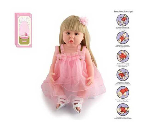 Лялька AFD 8866-10 S (12) висота: 52 см, функціональна, гумова, звуки, прошите волосся, аксесуари, в коробці