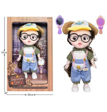 Лялька 3808 B20 (36/2) висота 27 см, пісні англійською, вітається, сміється, підсвічування, шарнірні кінцівки, окуляри, дзеркальце, щітка, в коробці