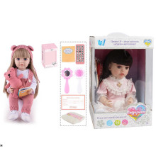 Інтерактивна лялька TK 1603-76 (9) "WToys", ОЗВУЧУВАННЯ УКРАЇНСЬКОЮ МОВОЮ, висота 55 см, пульт, на батарейках, аксесуари, рухає кінцівками, казки, пісні, віршики, скоромовки, відповідає на запитання, звуки тварин, мелодії, повторюшка, в коробці