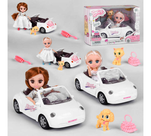 Лялька 58031 (36/2) 2 види, машина, улюбленець, аксесуари, в коробці