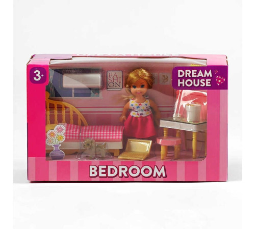 Лялька K 899-133 (48/2) висота 10 см, спальня, аксесуари, улюбленець, предмети декору, меблі, в коробці