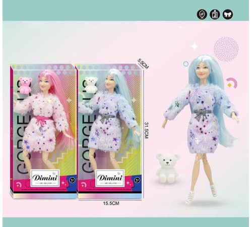 Лялька DMN 05 F (72/2) 2 види, висота 30 см, зйомне взуття, улюбленець, в коробці