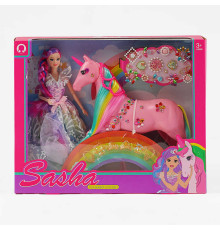 Лялька 51839 (18/2) висота 30 см, єдиноріг, стрази на липучці, аксесуари, в коробці