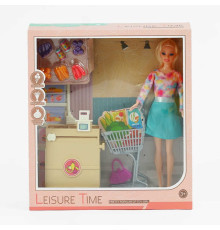 Лялька 784 D (36/2) магазин, візочок, набір продуктів, сумочка, висота 30 см, в коробці