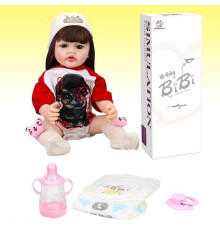 Лялька XBY 5532 (12) висота 52 см, гумова, шапочка, пляшечка, памперс, соска, в коробці