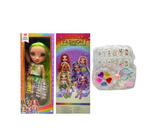 Лялька TK 2025 (72/2) висота 32см, пісня англійською, знімний одяг та взуття,накладні нігті, каблучка, заколка, резинка, блиск для губ, в коробці