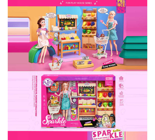 Лялька 7011 (16) 30 см, шарнірні суглоби, аксесуари, меблі, в коробці