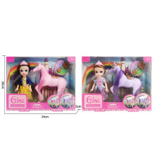 Лялька 6096 B (72/2) 2 види, висота: 16 см, знімний одяг, поні, аксесуари, в коробці