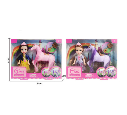 Лялька 6096 B (72/2) 2 види, висота: 16 см, знімний одяг, поні, аксесуари, в коробці