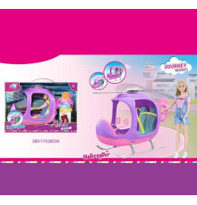 Лялька WG 200 (12) висота: 30 см, знімний одяг, гелікоптер, в коробці