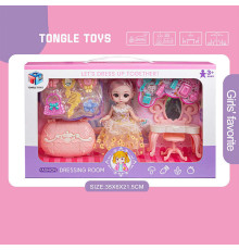 Лялька 6688-26 (48) 15 см, імітація скляних очей, шарнірні суглоби, аксесуари, меблі, в коробці