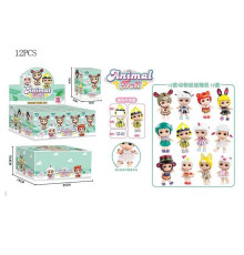 Лялька XT 104 (24) ЦІНА ЗА 12 ШТУК В БЛОЦІ, 7 см, імітація скляних очей, аксесуари, в коробці