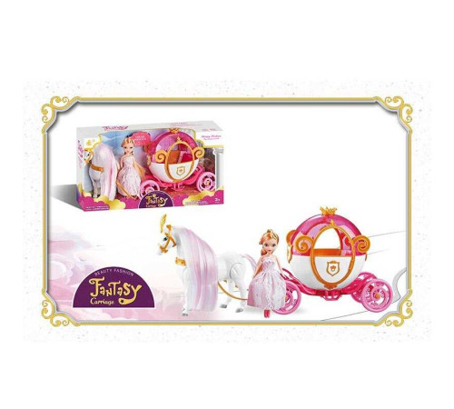 Лялька 121 A (28/2) 15 см, карета, поні, звуки, поні ходить, на батарейках, в коробці