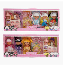 Набір ляльок XD 113 B (60/2) 2 види, висота - 17 см, знімний одяг, взуття, аксесуари, рухомі елементи, в коробці