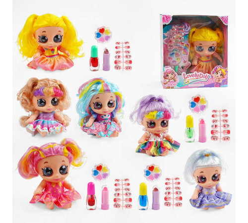 Лялька 213 C1 (72/2) 6 видів, висота 18 см, підсвічування, весела пісенька, знімний одяг, аксесуари, в коробці, ВИДАЄТЬСЯ ТІЛЬКИ МІКС ВИДІВ